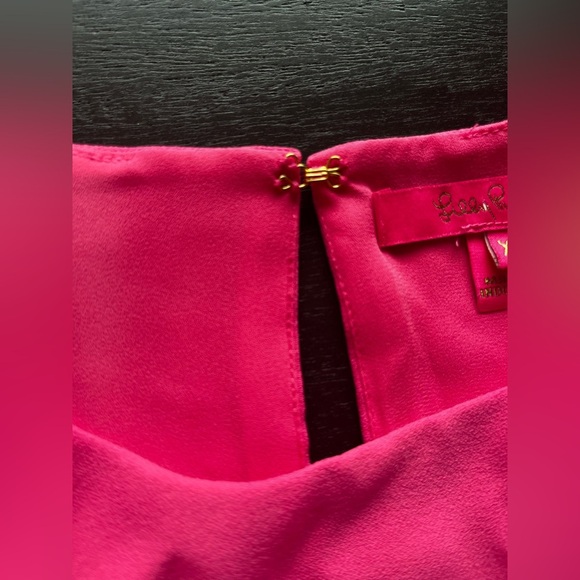 Lilly Pulitzer Kailee Sleeveless Ruffle Top Roxie Pink XS - Picture 4 of 10